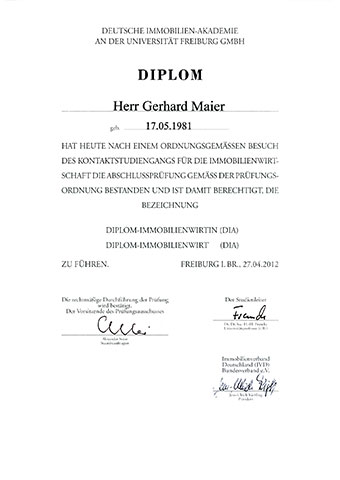 Deutsche Immobilien-Akademie Diplom