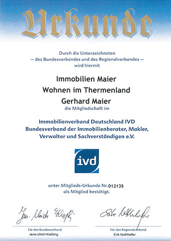 Mitglied im Immobilienverband Deutschland (IVD)